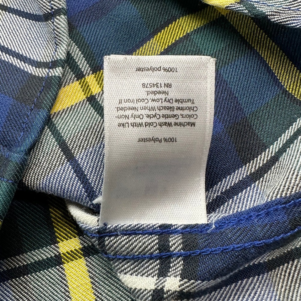 Vineyard Vines Performance Crosby Shirt Mens L Blue Green Plaid Slim Fit‎ - Picture 12 of 15